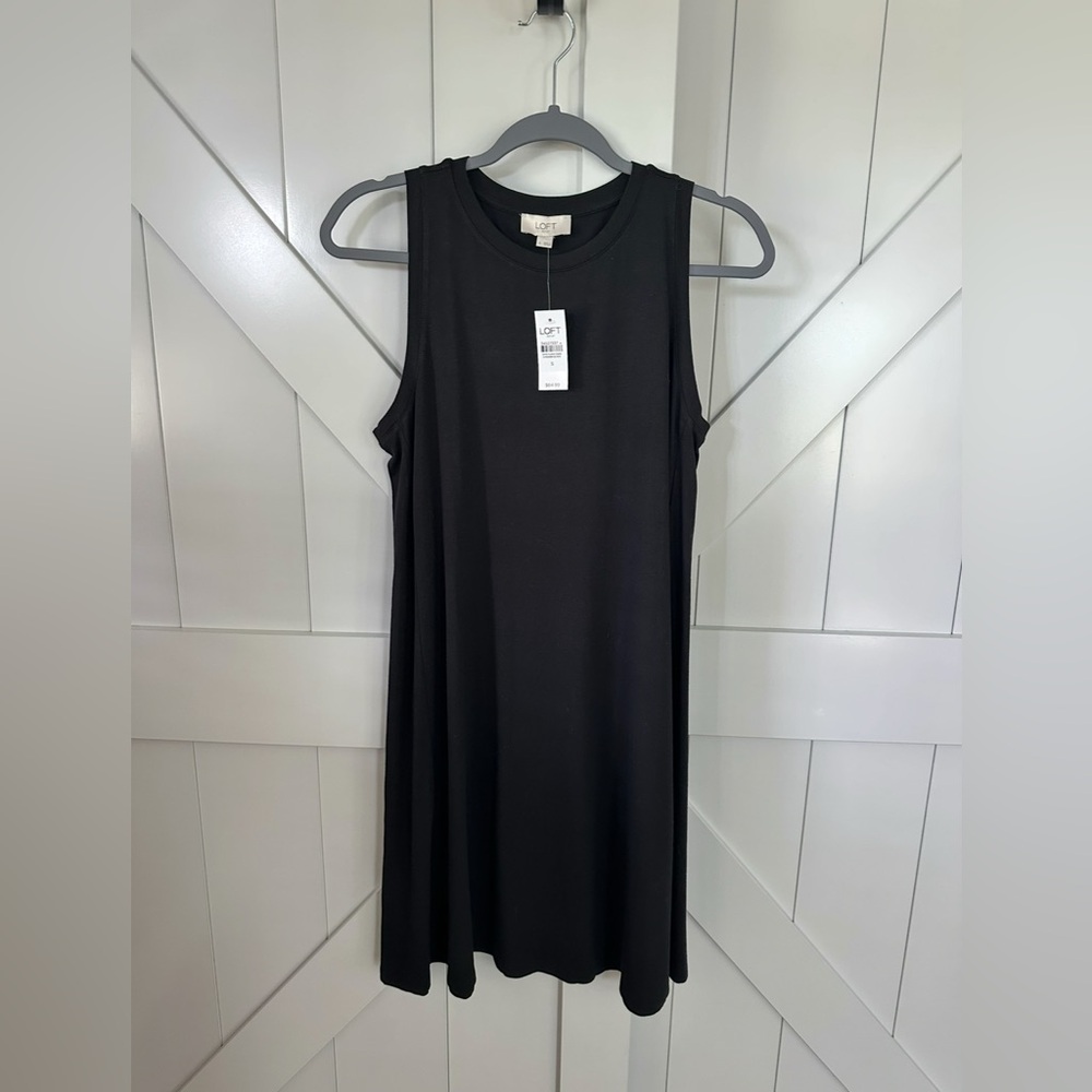NWT Loft black swing dress - size small